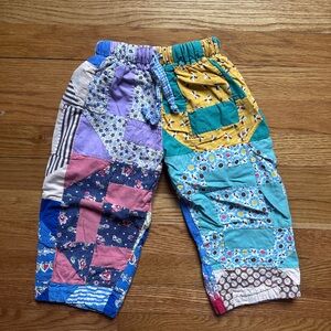 LITTLE LAWLESS upcycled quilt pants 3T